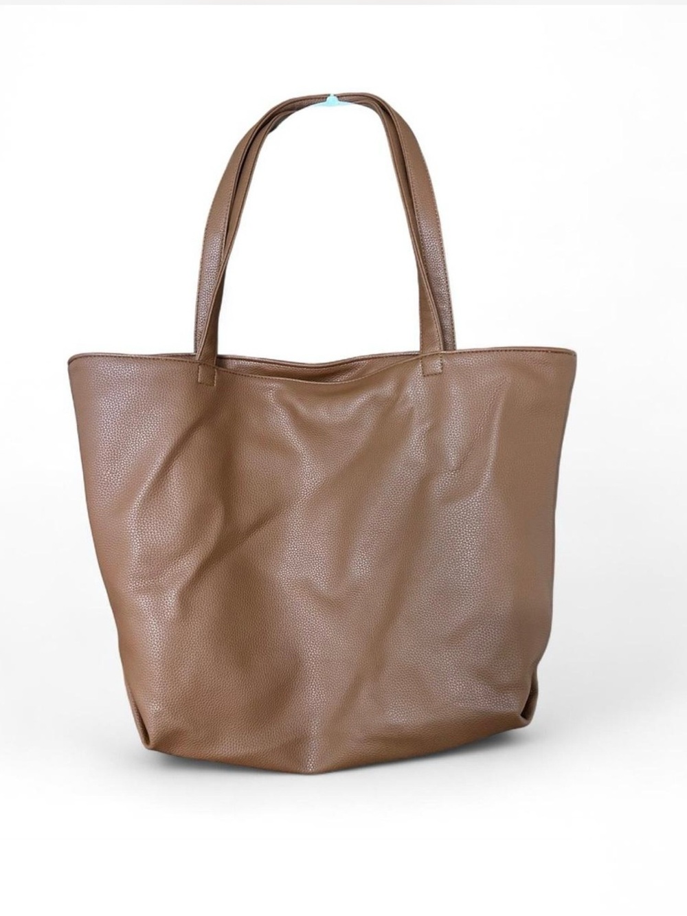 KALIDI Fancy Forest Brown Orange Tote Bag Vegan Leather Zipper Shoulder Purse